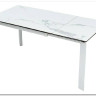 Стол CORNER 120 HIGH GLOSS STATUARIO керамика, стекло/ белый каркас, DISAUR заказать по цене 59 400 руб. в Уфе