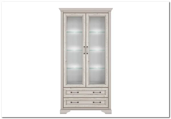 Шкаф-витрина Stylius (Стилиус) B169-REG2W2S BRW заказать по цене 49 740 руб. в Уфе