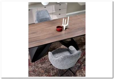 Стол обеденный Halmar HILARIO 180 (орех/черный)