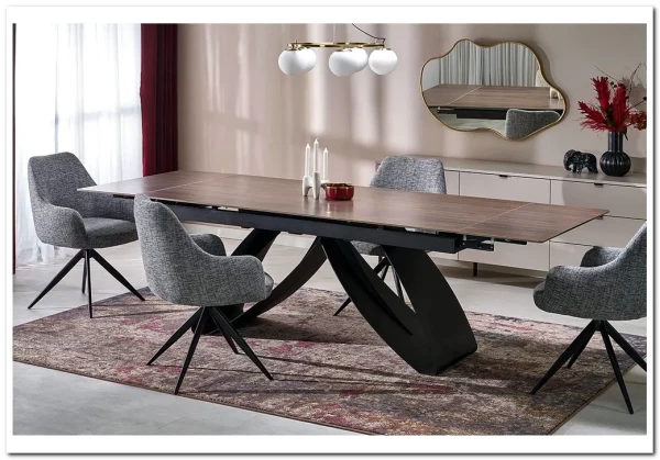 Стол обеденный Halmar HILARIO 180 (орех/черный) заказать по цене 122 998 руб. в Уфе Стол обеденный Halmar HILARIO 180 (орех/черный) заказать по цене 122 998 руб. в Уфе