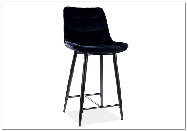 Барный стул Signal CHIC H-2 VELVET (черный) заказать по цене 12 364 руб. в Уфе