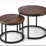 Комплект Halmar OREO 2 стола журнальных (ореховый/черный) заказать по цене 14 926 руб. в Уфе