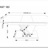 Стол обеденный Halmar VOLANT 160 (черный мрамор/дуб золотой) заказать по цене 82 680 руб. в Уфе