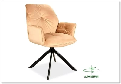 Стул кухонный Signal BOOGIE II Velvet Bluvel 28 бежевый/черный мат