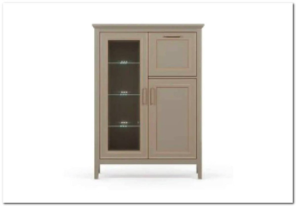 Тумба-витрина Classic глиняный серый KOM1W1D1B BRW заказать по цене 30 720 руб. в Уфе