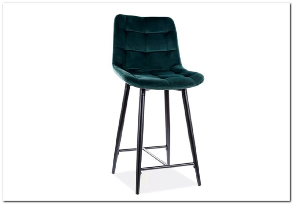 Барный стул Signal CHIC H-2 VELVET (зеленый/черный) заказать по цене 12 364 руб. в Уфе
