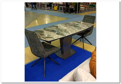 Стол B2417-6 темно-серая керамика