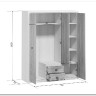 Купить Шкаф Koen SZF3D2S ясень снежный BRW с доставкой по России по цене производителя можно в магазине Другая Мебель в Уфе