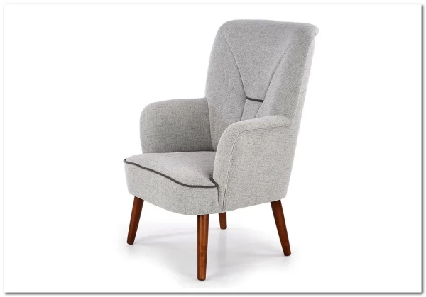 Кресло BISHOP  Halmar (светло-серый/орех) заказать по цене 41 016 руб. в Уфе Кресло BISHOP  Halmar (светло-серый/орех) заказать по цене 41 016 руб. в Уфе