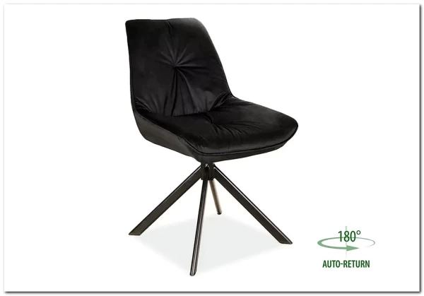 Стул кухонный Signal BOOGIE I Velvet Bluvel 19 черный/черный мат заказать по цене 14 716 руб. в Уфе Стул кухонный Signal BOOGIE I Velvet Bluvel 19 черный/черный мат заказать по цене 14 716 руб. в Уфе