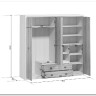 Купить Шкаф Koen SZF4D2S ясень снежный BRW с доставкой по России по цене производителя можно в магазине Другая Мебель в Уфе