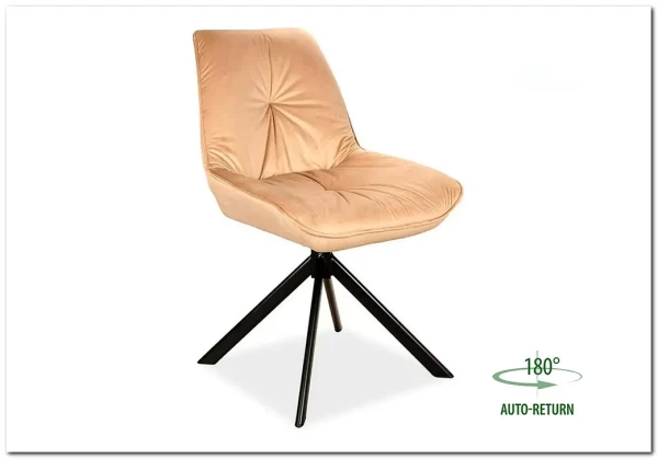 Стул кухонный Signal BOOGIE I Velvet Bluvel 28 бежевый/черный мат заказать по цене 14 716 руб. в Уфе Стул кухонный Signal BOOGIE I Velvet Bluvel 28 бежевый/черный мат заказать по цене 14 716 руб. в Уфе