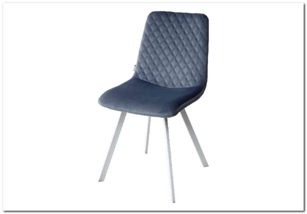 Стул DAIQUIRI BLUVEL-06 BLUE / белый каркас, велюр заказать по цене 4 050 руб. в Уфе