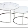 Комплект Signal ATLANTA B, 2 стола журнальных (эффект белого мрамора/хром) заказать по цене 30 330 руб. в Уфе