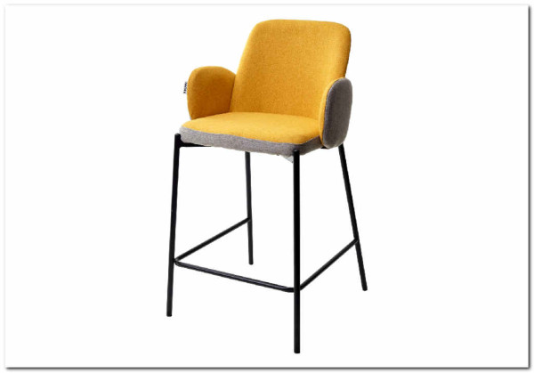 Полубарный стул NYX (H=65cm) VF106 желтый / VF120 серый заказать по цене 9 225 руб. в Уфе