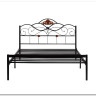 Купить Кровать Federica (mod. AT-881) 160*200 (Queen bed), красный дуб/черный с доставкой по России по цене производителя можно в магазине Другая Мебель в Уфе