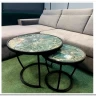 Комплект Halmar INES, 2 стола журнальных (зеленый мрамор/черный) заказать по цене 13 826 руб. в Уфе