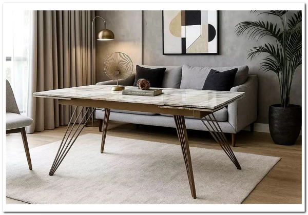 Стол АСЕРРА-1 (ACERRA-1) 160 цвет ГРАНД ЖАДЕ (GLOSS GRAND JADE, керамика/ ШАМПАНЬ, ®DISAUR заказать по цене 93 555 руб. в Уфе