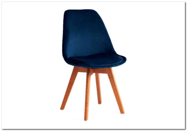 Стул TULIP SOFT (mod. 74) синий (HLR 63)/натуральный заказать по цене 5 390 руб. в Уфе