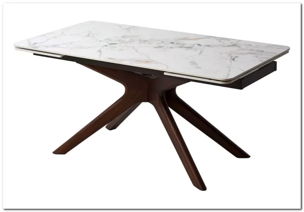 Стол EDER 160 GLOSS COLD JADE SOLID CERAMIC / Орех, ®DISAUR заказать по цене 100 800 руб. в Уфе