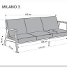 Диван HALMAR MILANO 3S tap. Castel 15 бежевый/орех заказать по цене 75 540 руб. в Уфе