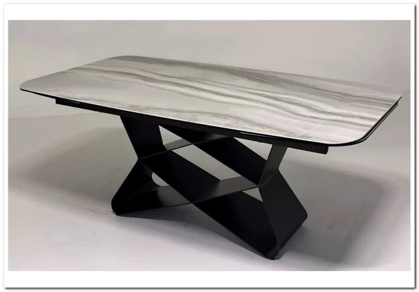 Стол ABSALON 180 ICE AGATE, керамика, стекло / Шоколадное золото каркас, ®DISAUR заказать по цене 109 700 руб. в Уфе