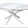 Стол TRENTO 120 HIGH GLOSS STATUARIO Белый мрамор глянцевый, керамика/ белый каркас заказать по цене 73 620 руб. в Уфе