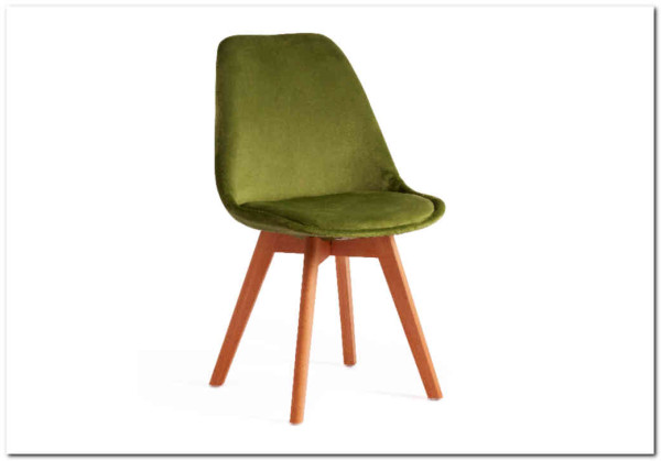 Стул TULIP SOFT (mod. 74) зеленый (HLR 54)/натуральный заказать по цене 5 390 руб. в Уфе