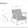 Кресло HALMAR MILANO 1S tap. Castel 15 бежевый/орех заказать по цене 32 700 руб. в Уфе