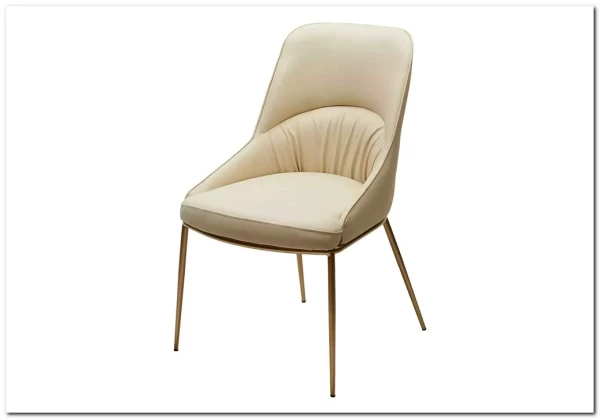 Стул АБРИОЛА (ABRIOLA) цвет МОЛОЧНЫЙ Milk T1-02, экокожа / шампань, ®DISAUR заказать по цене 12 650 руб. в Уфе