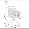 Стул кухонный Signal AZALIA D Velvet Bluvel 40 поворотный (темно-бежевый/дуб) заказать по цене 21 209 руб. в Уфе