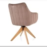 Стул кухонный Signal AZALIA D Velvet Bluvel 40 поворотный (темно-бежевый/дуб) заказать по цене 21 209 руб. в Уфе