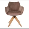 Стул кухонный Signal AZALIA D Velvet Bluvel 40 поворотный (темно-бежевый/дуб) заказать по цене 21 209 руб. в Уфе
