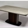 Стол DAGFINN 160 IVORY TRAVERTINE SOLID CERAMIC / Кофе / Орех, ®DISAUR заказать по цене 95 600 руб. в Уфе