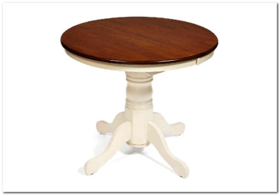Стол NAVARRESE (mod. E-R36R+12AV NMO-2A) rustic oak+cream (дуб+кремовый)