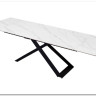 Стол LIVORNO 180 MATT WHITE MARBLE SOLID CERAMIC / BLACK заказать по цене 88 950 руб. в Уфе