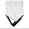 Стол LIVORNO 180 MATT WHITE MARBLE SOLID CERAMIC / BLACK заказать по цене 88 950 руб. в Уфе