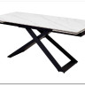 Стол LIVORNO 180 MATT WHITE MARBLE SOLID CERAMIC / BLACK заказать по цене 88 950 руб. в Уфе