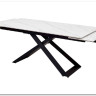 Стол LIVORNO 180 MATT WHITE MARBLE SOLID CERAMIC / BLACK заказать по цене 88 950 руб. в Уфе