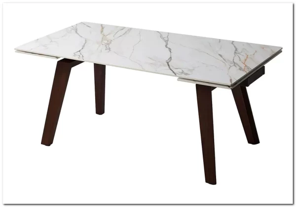 Стол BETIS 180 MATTE GILDED WHITE SOLID CERAMIC / Орех, ®DISAUR заказать по цене 91 900 руб. в Уфе