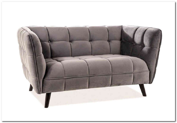 Диван CASTELLO 2 Velvet Bluvel 14  Signal (серый) заказать по цене 84 495 руб. в Уфе