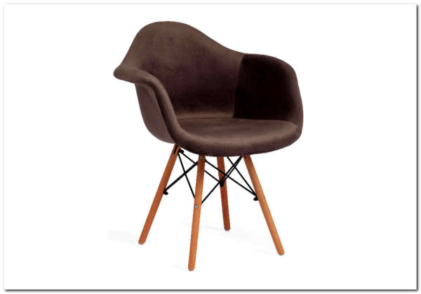 Кресло Secret De Maison CINDY SOFT (EAMES) (mod. 101) серый (HLR 24)/натуральный заказать по цене 7 720 руб. в Уфе