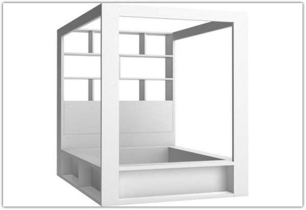 Купить Кровать со шкафом библиотечным и балдахином с основанием 160x200 4You by VOX с доставкой по России по цене производителя можно в магазине Другая Мебель в Уфе