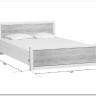 Купить Кровать Koen LOZ140x200 ясень снежный BRW с доставкой по России по цене производителя можно в магазине Другая Мебель в Уфе