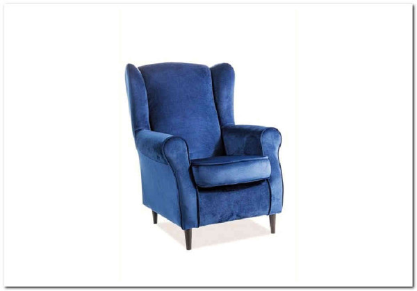 Кресло BARON Velvet Bluvel 86 Signal (темно-синий) заказать по цене 0 руб. в Уфе