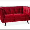 Диван CASTELLO 2 Velvet Bluvel 59  Signal (бордовый) заказать по цене 84 495 руб. в Уфе