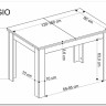 Стол обеденный Halmar BAGIO 120 раскладной (дуб артизан/черный) заказать по цене 28 173 руб. в Уфе