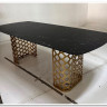 Стол CHIAVARI 220 KL-116 Черный мрамор матовый, итальянская керамика / бронзовый, DISAUR заказать по цене 96 480 руб. в Уфе