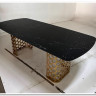 Стол CHIAVARI 220 KL-116 Черный мрамор матовый, итальянская керамика / бронзовый, DISAUR заказать по цене 96 480 руб. в Уфе