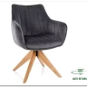 Стул кухонный Signal AZALIA D Velvet Bluvel 14 поворотный (серый/дуб) заказать по цене 21 209 руб. в Уфе